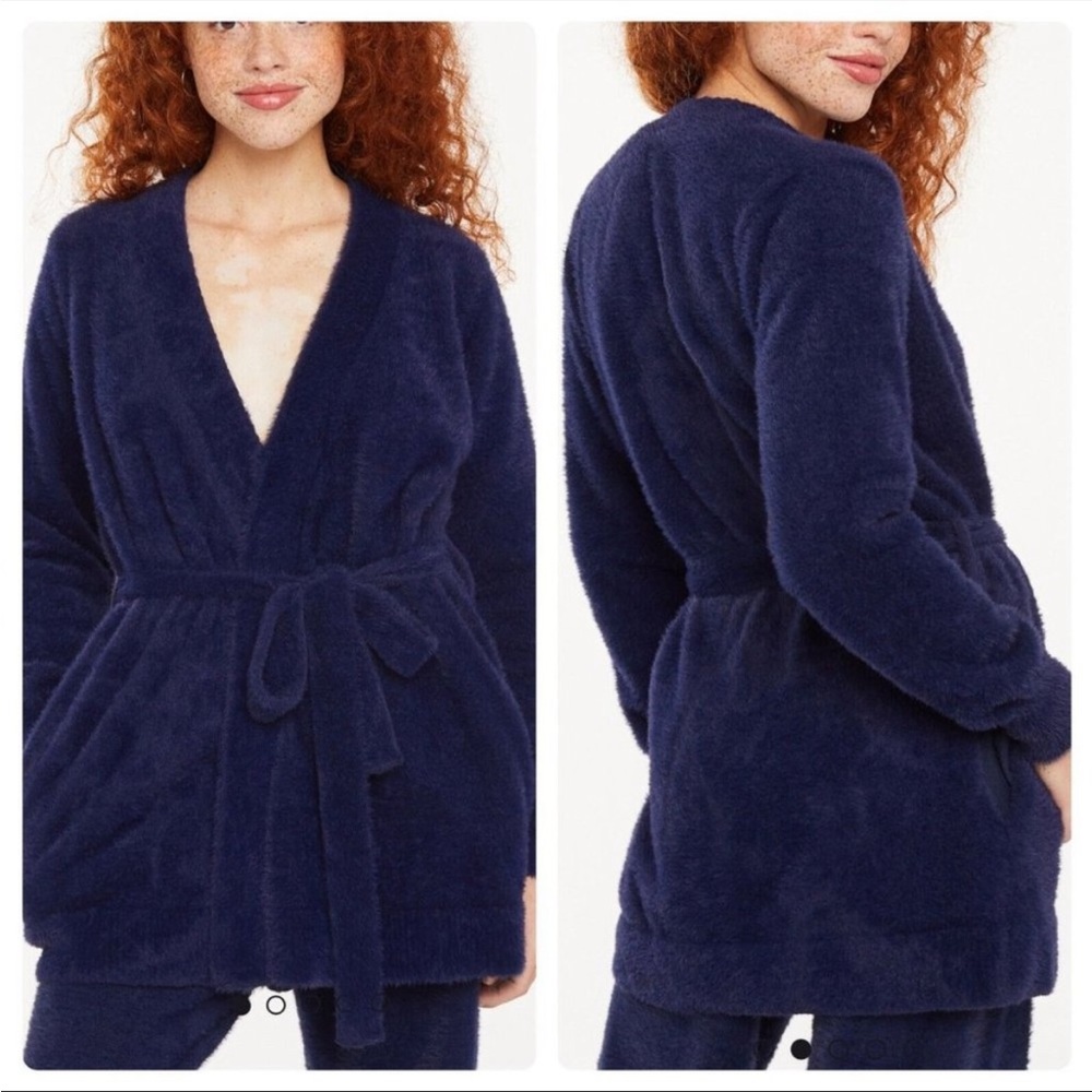 SAVAGE x Fenty (M/L) Fluff it Up Robe in Navy Blue